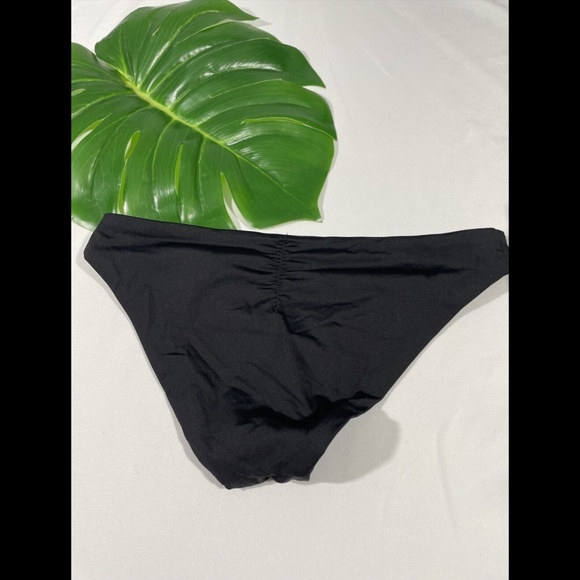 NEW BECCA [ XS ]‎ Color Cod Shirred Back Hipster Bikini Bottoms in Black - Picture 7 of 10
